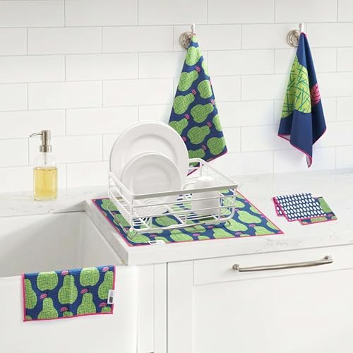 Ritz Waffle Microfiber Kitchen Towel 2pc Set – Pears – Modern Fruit Motif & - Image 4