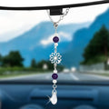 Hovom Flower Car Charm for Rear View Mirror, Cute Crystal Rearview Mirror by Hovom