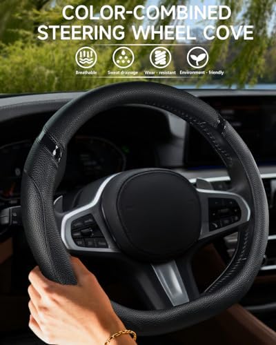 Cxtiy D-Shaped Flat Bottom Steering Wheel Cover - Image 3