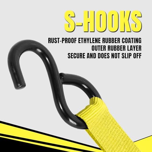 CARTMAN Ratchet Tie Down Straps, 1 in x 15 ft, 1500 lb - Image 5