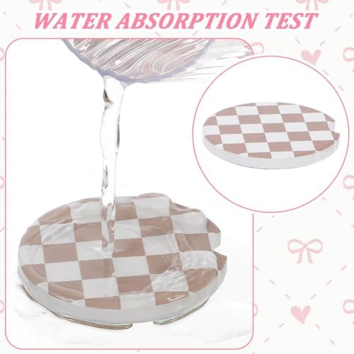 2Pcs Car Coasters for Cup Holders, Absorbent Ceramic Car Cup Coaster - Image 6