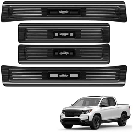 4PCS Door Sill Protector for Honda 2017-2025 2026 Ridgeline Accessories Black - Image 7