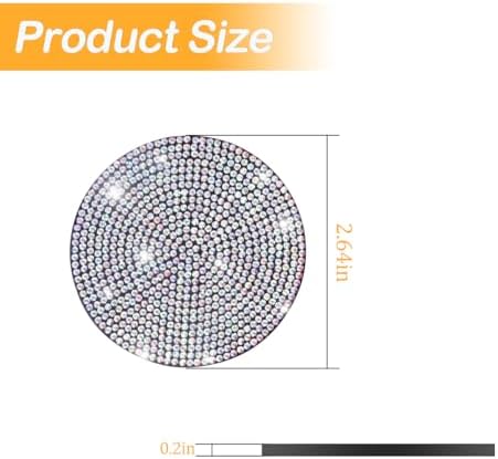 Osilly 2PCS 2.75 Inch Rhinestone Cup Holder Coasters - Image 2