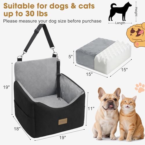 JOEJOY Dog Car Seats for Small Medium Dogs Under 35lbs, Dog Booster Seat - Image 5