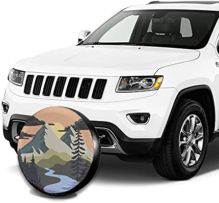 Camper Spare Tire Cover Mountain Adventure Wheel Protectors Tyre Covers - Image 4