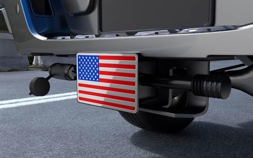 Heavy American Flag Metal Trailer Hitch Cover - Image 7