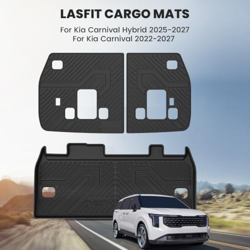 LASFIT Cargo Mats for Kia Carnival 2022-2027 /Kia Carnival Hybrid 2025-2027 - Image 2