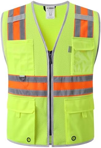 JKSafety Safety Vest for Men Women Hi Vis Relfective Vest by JKSafety