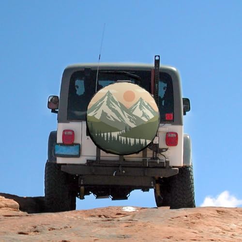 Spare Tire Cover 16 Inch Mountain Adventure Protectors Weatherproof Dust-Proof - Image 5