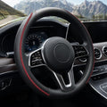 Car Steering Wheel Cover PU Leather Anti-Slip Protector Black by Unknown