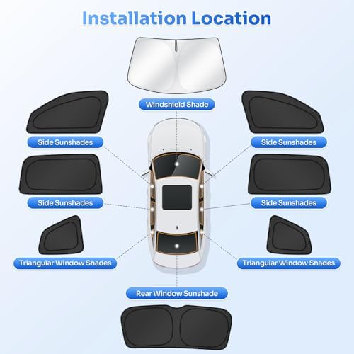 Canvcle Window Shades for 2018-2025 2026 Volkswagen VW Atlas Accessories - Image 5