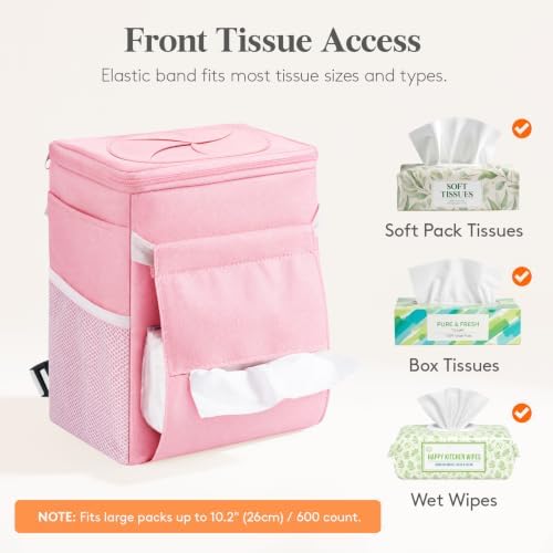 Lifewit Car Trash Can with Lid, Garbage Bag Hanging, Trash Bin, 2 Gallon - Image 3