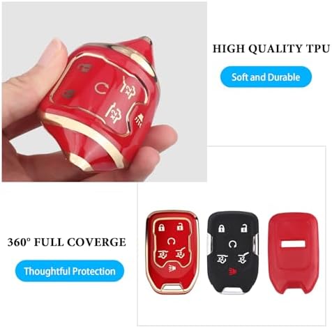 for Chevy GMC Key Fob Cover 6 Buttons Key Case 2016-2025 - Image 4