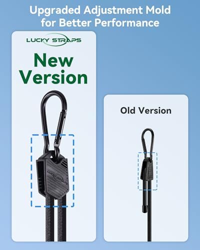 24" 36" 48" Black Adjustable Carabiner Bungee Cords - Image 3