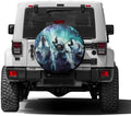 Three Howling Wolf Spare Tire Cover by Foruidea