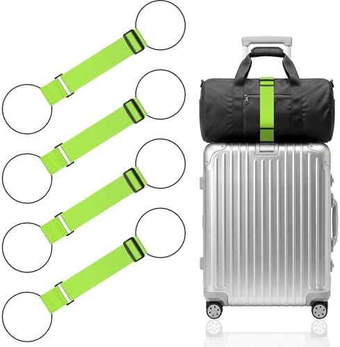 Mayski 4 Pack Adjustable Elastic Luggage Connector Straps by SLIMELEGANCEPERSONIFIED