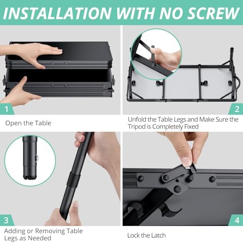 VINTEAM Tri-Folding Camping Table - Image 5