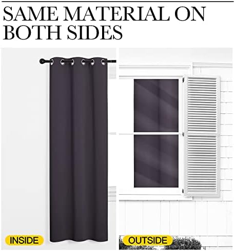 NICETOWN Greyish Purple Blackout Curtains 78 inches Length - Image 5