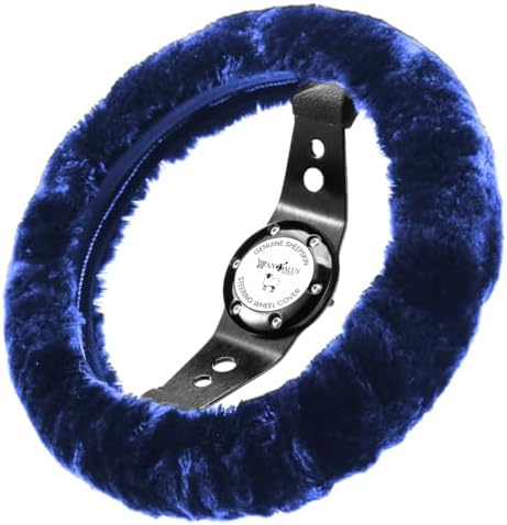 Andalus Brands Luxury Fluffy Car Steering Wheel Covers – Genuine Merino by AndalusBrand