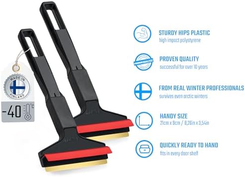 L&P Car Design A053-2 Pack Ice Scraper Brass Blade Original Murska from Europe - Image 6