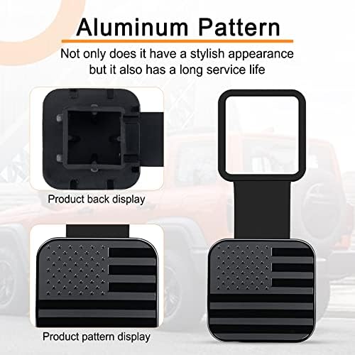 SINGARO 2 Inch Universal Flag Tow Hitch Covers, Trailer Hitch Cover Tube Plug - Image 3