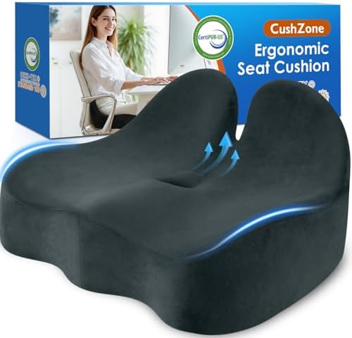 CushZone Ergonomic Seat Cushion, Sciatica Support by CushZone