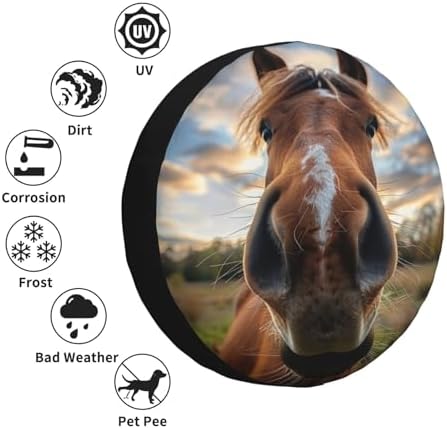 Horse Spare Tire Cover Weatherproof Universal Wheel Protectors Wheel Covers - Image 5