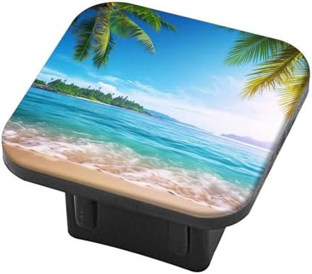 Hitch Cover Fits for 2-Inch Hitch, Beautiful Tropical Beach - Image 2