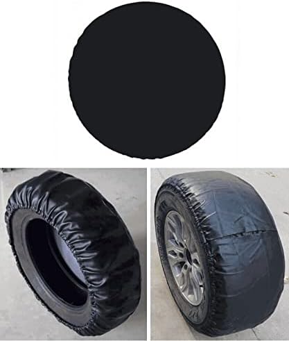 Spare Tire Wheel Cover PU Leather Black - Image 6