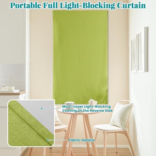 100% Blackout Magic Tape Stick On Curtains Window Shades Pull Down Blackout - Image 6