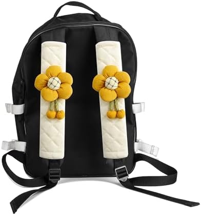Amooca 2-Pack Braid Pattern Seat Belt Covers Shoulder Pads - Image 4