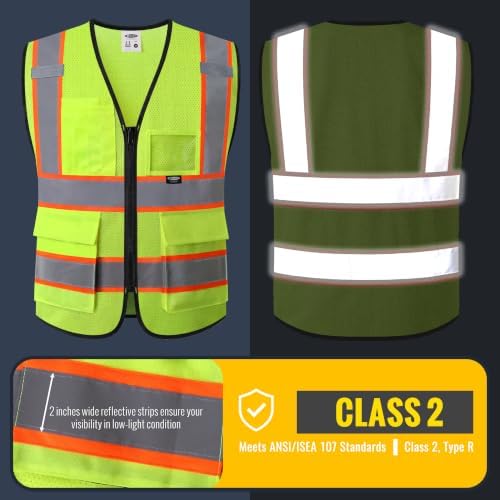 JKSafety Safety Vest for men women Hi Vis Vest - Image 3
