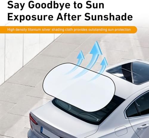 39.3"×19.6" Car Rear Window Sun Shade, Foldable Rear Windshield Sunshade - Image 3