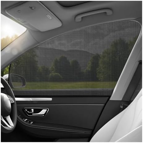 2 PCS Car Window Shades, 19.3"×29.1" Magnetic Vehicle Front Side Window Screen by Unknown