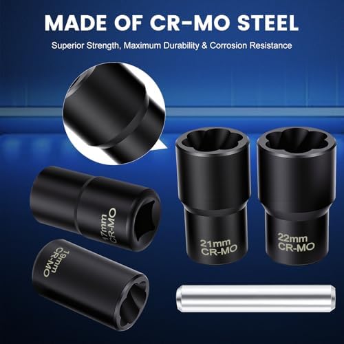 Professional 5-Piece Lug Nut Extractor Set - Image 5