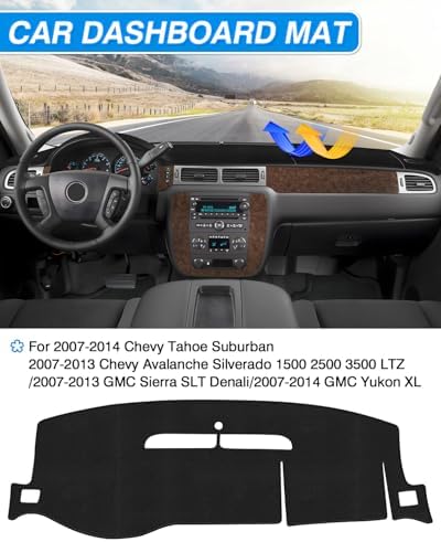 CARTIST Dash Cover for 2007-2014 Chevy Tahoe Suburban/GMC Yukon XL & 2007-2013 - Image 2