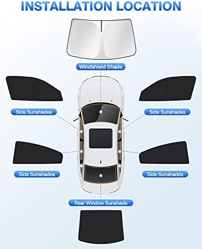 Canvcle Windshield Sun Shade for 2011-2024 Dodge Charger Accessories Sunshade - Image 6