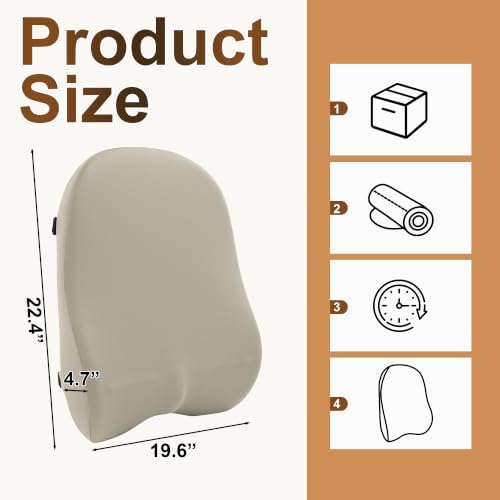 HOMBYS Extra Long Lumbar Support Pillow - Image 2
