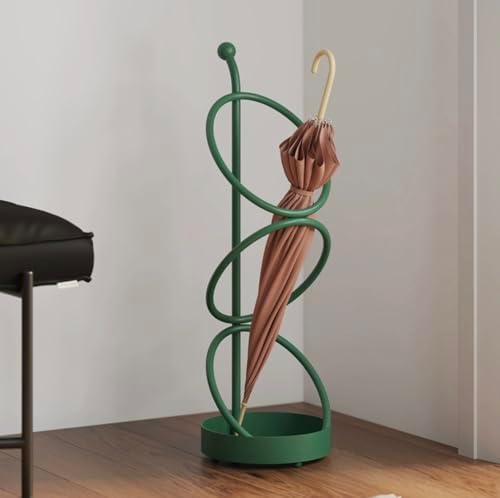 Metal Umbrella Stand at The Entrance, Freestanding Circular Umbrella Holder by Unknown