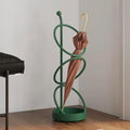 Metal Umbrella Stand at The Entrance, Freestanding Circular Umbrella Holder by Unknown