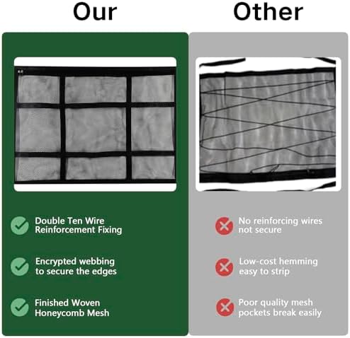 Car Ceiling Cargo Net Double Layer Mesh Organizer - Image 5