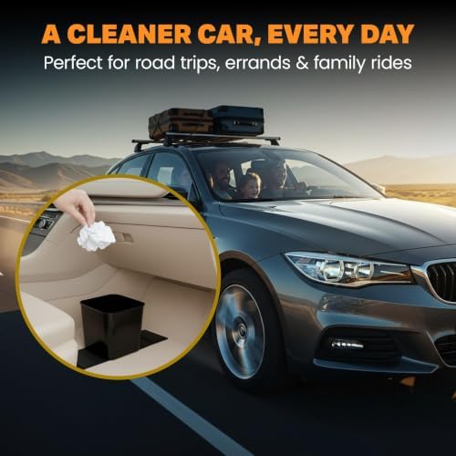 Car Trash Can with Stability Wings – Leakproof Portable Garbage Bin - Image 2