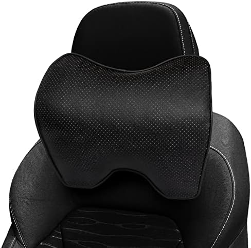 Car Headrest Pillow，Leather Neck Rest Pillow by ICOMFYWAY
