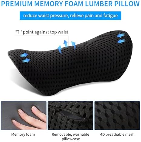 Lumbar Pillow, Memory Foam Lumbar Support Pillow - Image 2