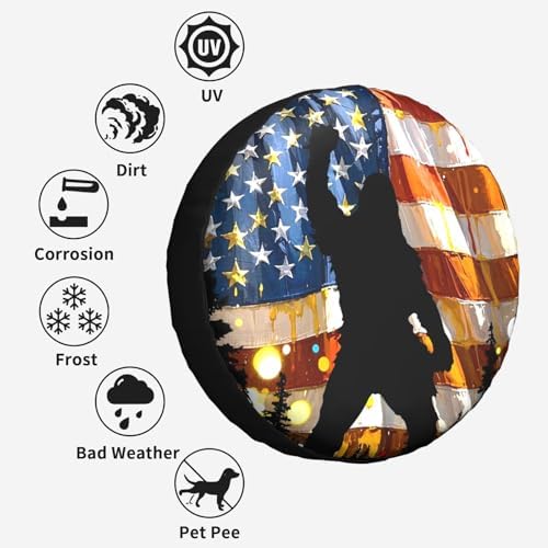 American Flag Spare Tire Cover Wheel Protectors - Image 4