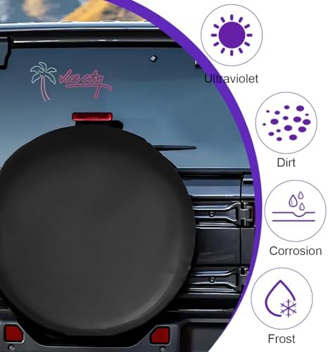 Car Spare Tire Cover, 15Inch Dustproof Waterproof Vehicle Spare Wheel Protectors - Image 3