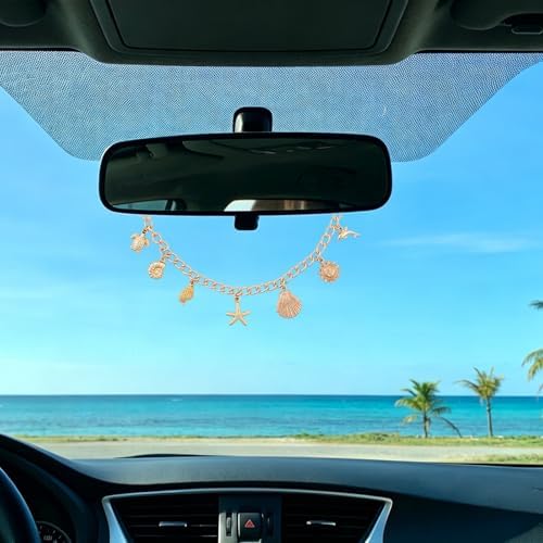 Cute Gold Pendant Rearview Mirror Charm Hanging Ornament Car - Image 2