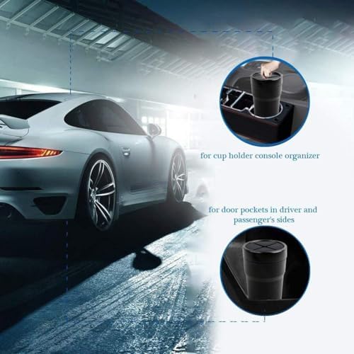 FIOTOK Car Trash Can with Lid, Mini Auto Garbage Can Leakproof Vehicle Trash - Image 5