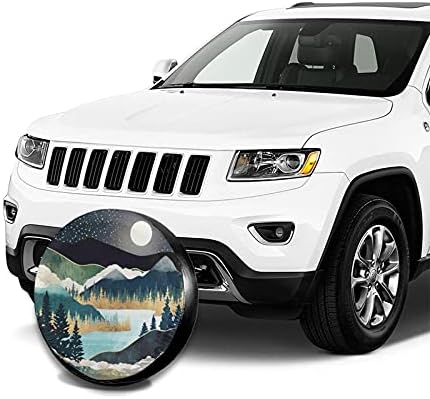 Mountains Nature Scenery Spare Tire Cover Star Lake Landscape Wheel Protectors - Image 4