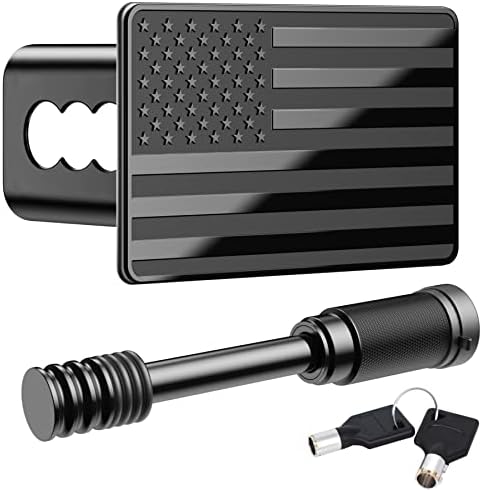 American Flag Metal Trailer Hitch Cover by KINIDAS